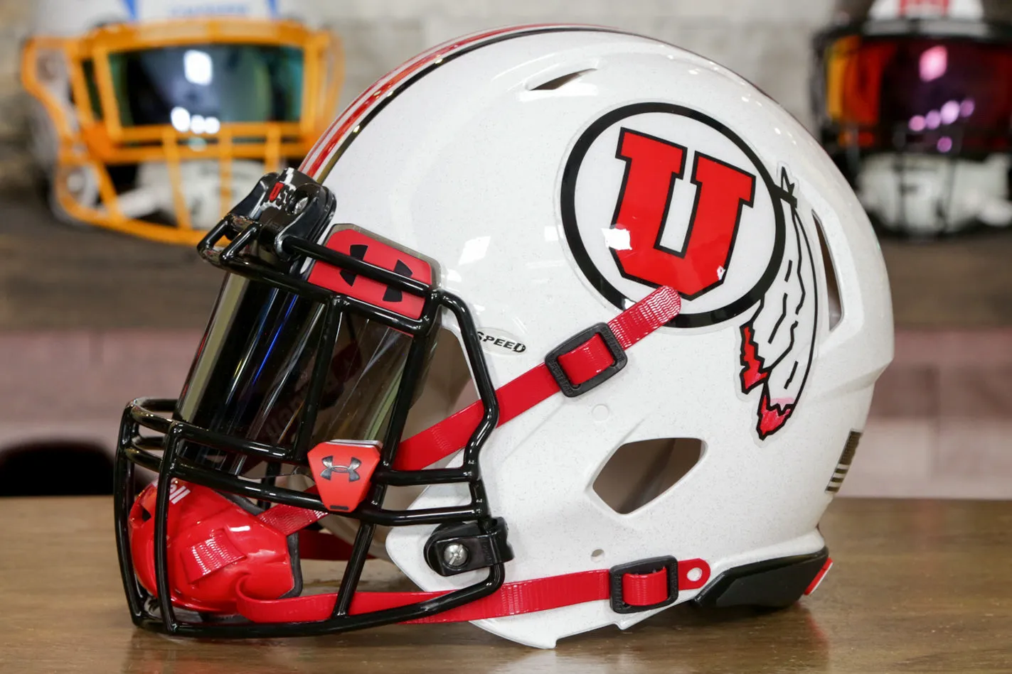 Utah Utes Riddell Speed Authentic Helmet - GG Edition 00078