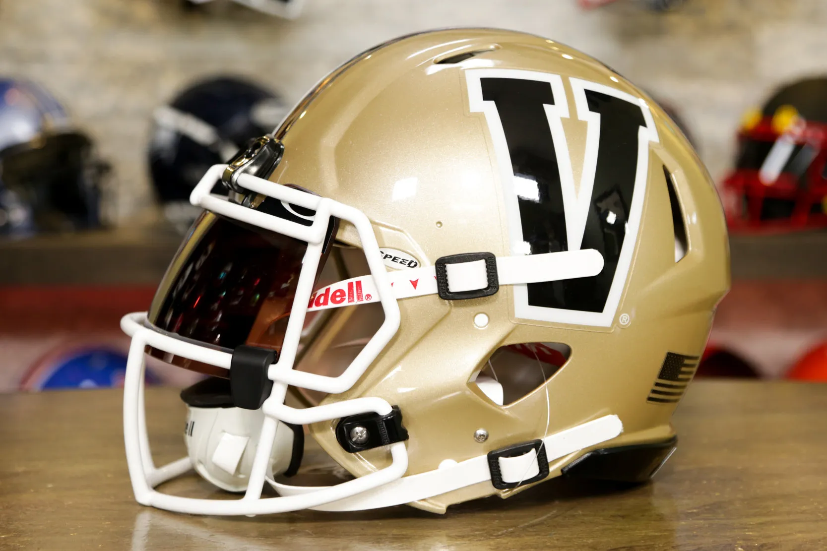 Vanderbilt Commodores Riddell Speed Authentic Helmet - GG Edition 00057