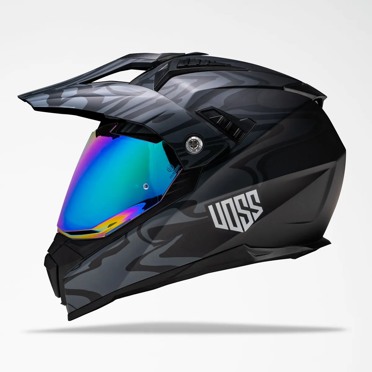 Voss 601 D2 Dual Sport Two-Tone Slick Helmet