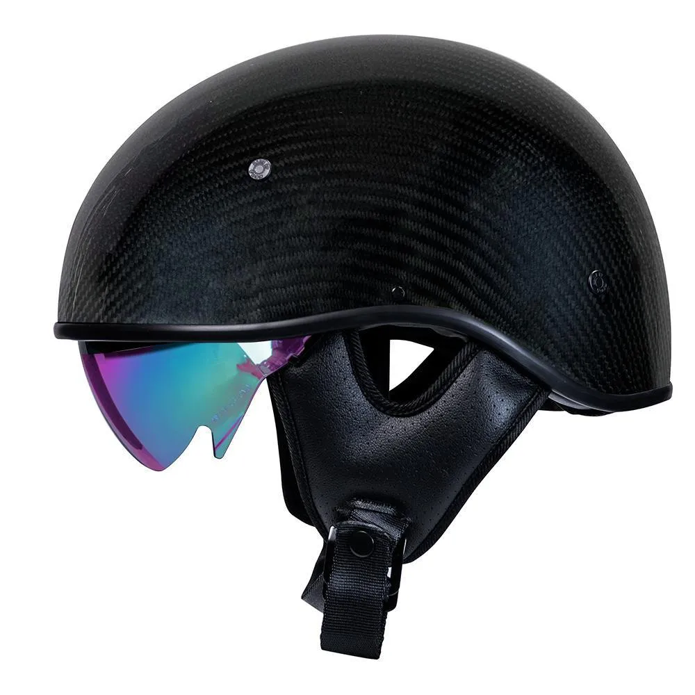 Voss 707Cf Cruise Gloss Black Half Helmet