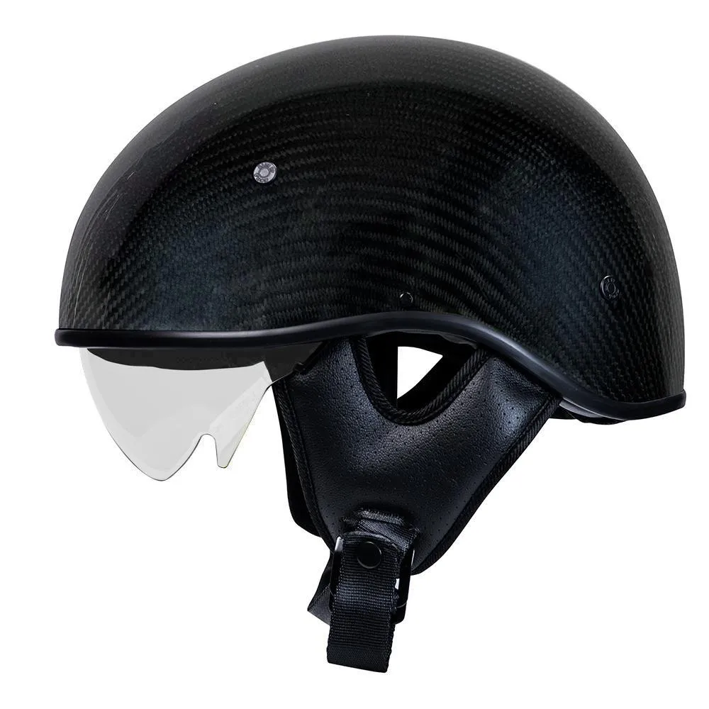 Voss 707Cf Cruise Gloss Black Half Helmet