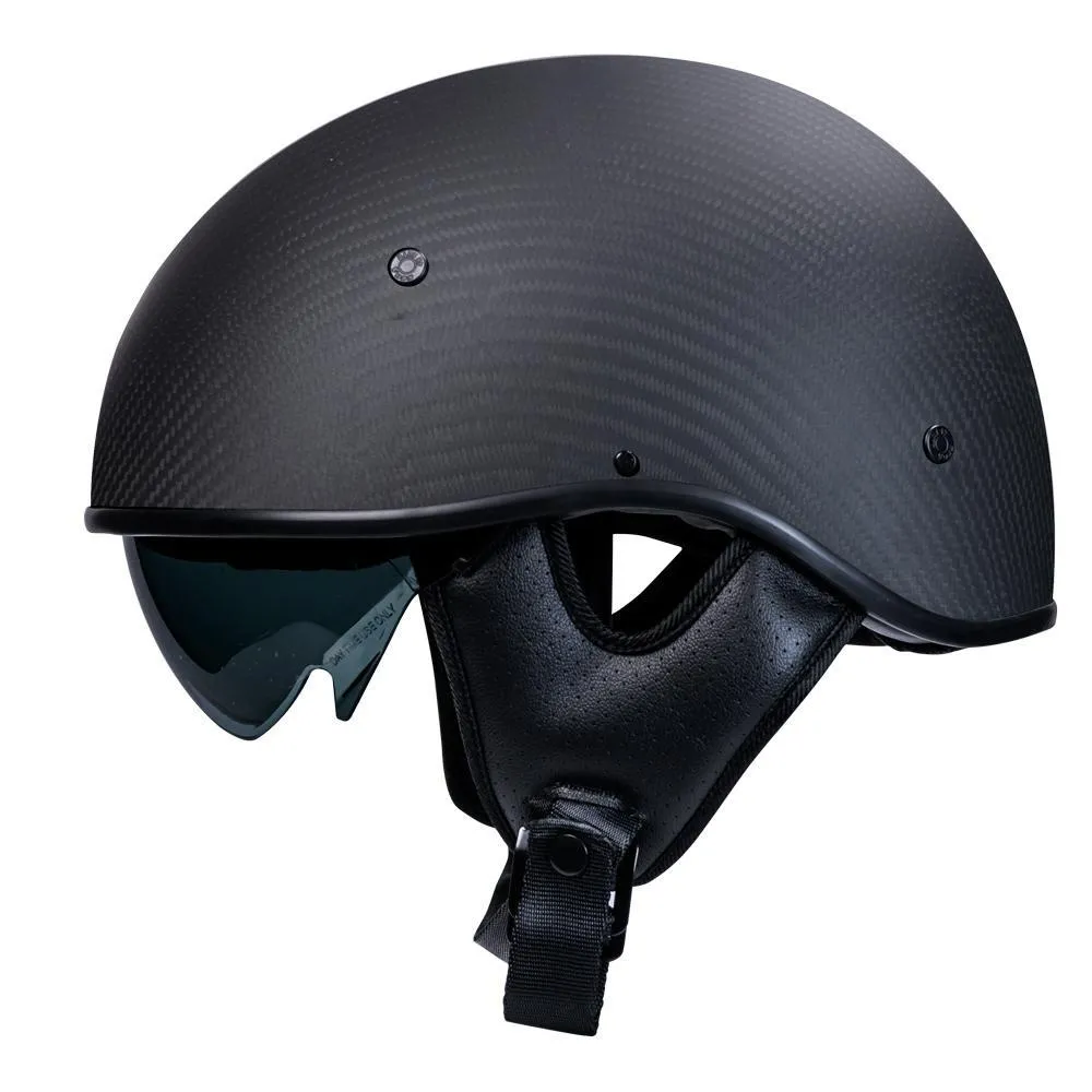 Voss 707Cf Cruise Matte Black Half Helmet