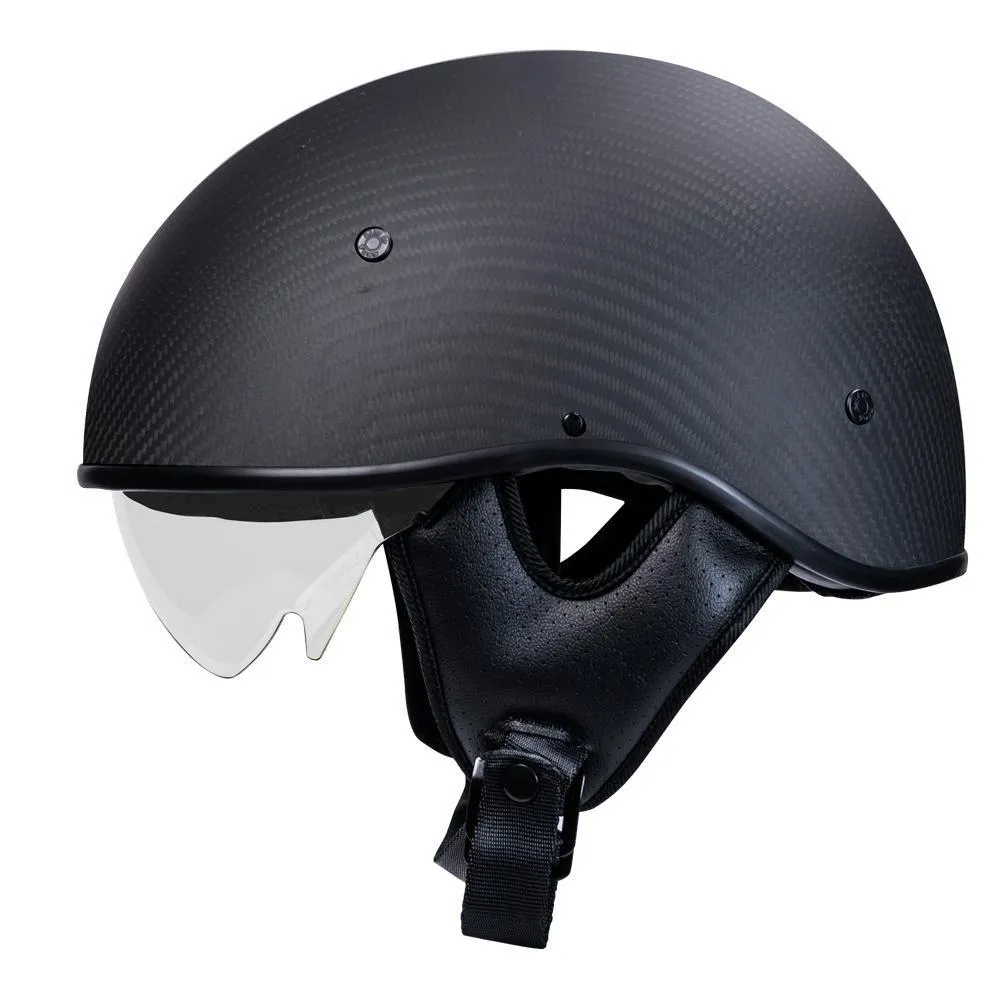 Voss 707Cf Cruise Matte Black Half Helmet