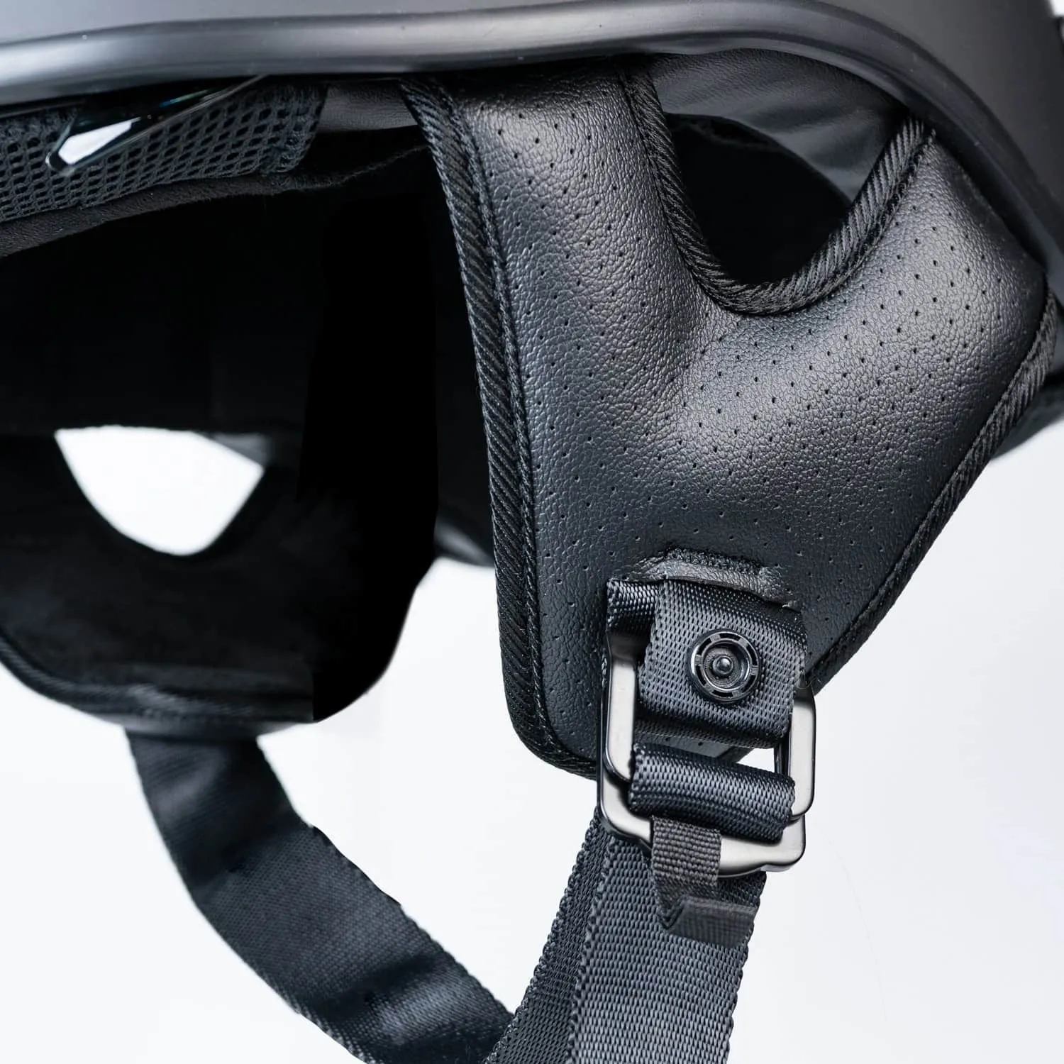 Voss 707Frp Black 3-Amigos Half Helmet