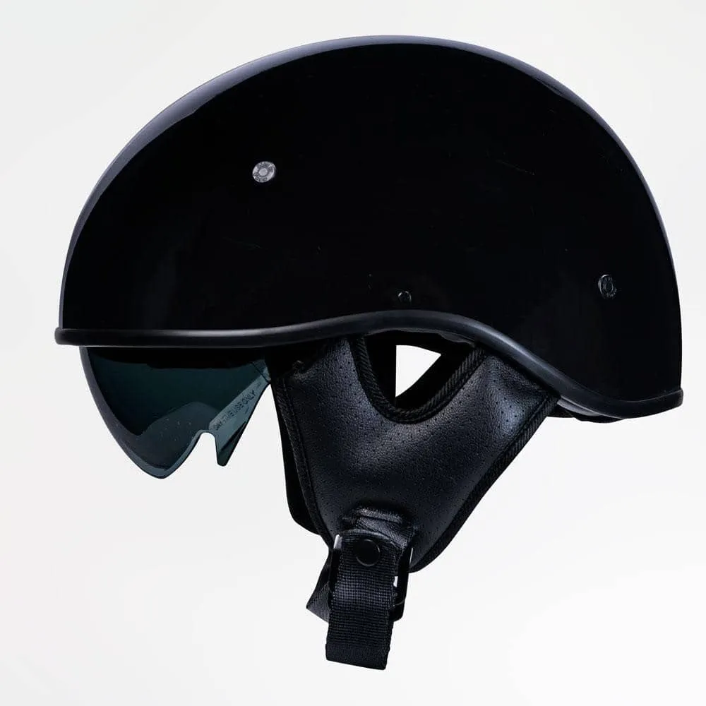 Voss 707Frp Cruise Gloss Black Half Helmet