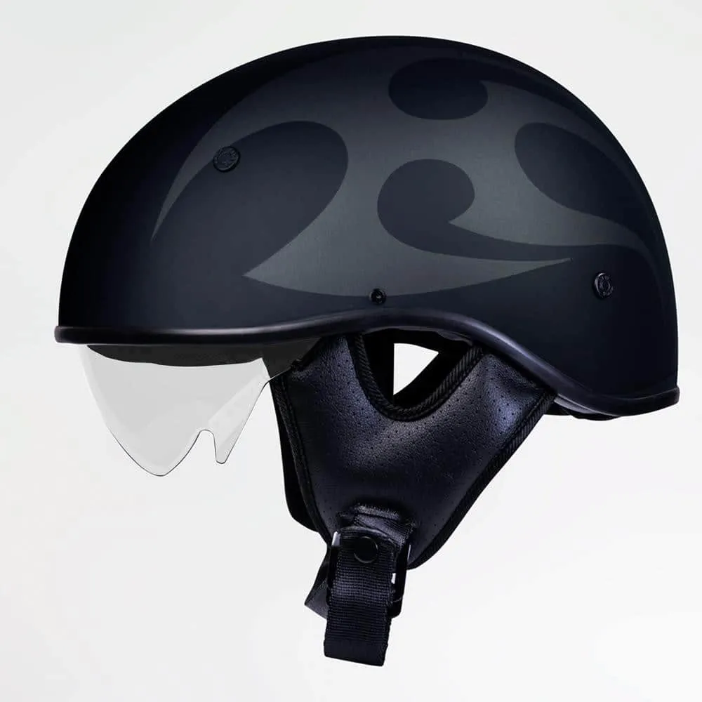 Voss 707Frp Two-Tone Tribal Half Helmet