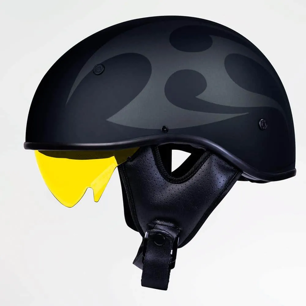Voss 707Frp Two-Tone Tribal Half Helmet