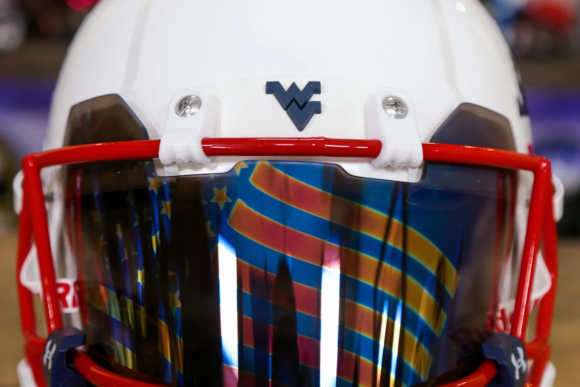 West Virginia Mountaineers Riddell Speed Authentic Helmet - GG Edition 00272