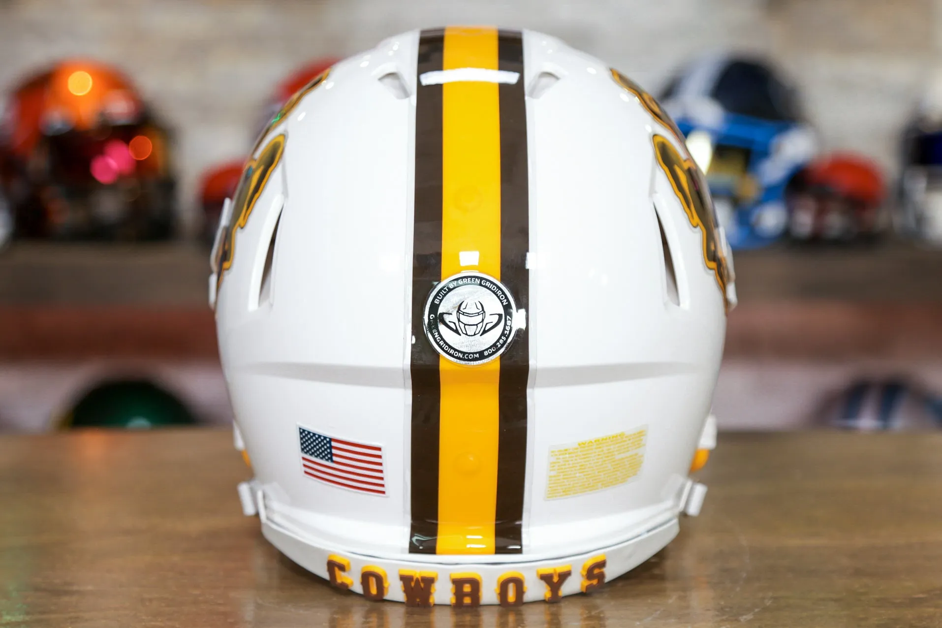Wyoming Cowboys Riddell Speed Authentic Helmet - GG Edition 00267