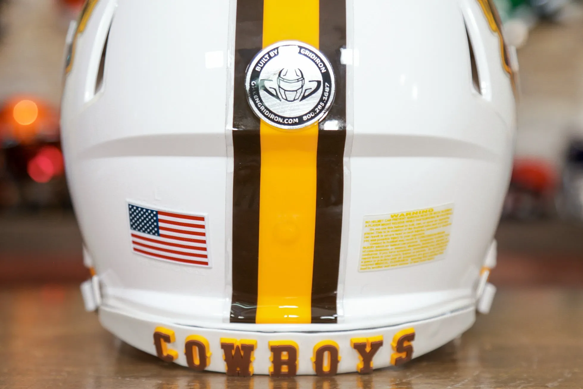 Wyoming Cowboys Riddell Speed Authentic Helmet - GG Edition 00267