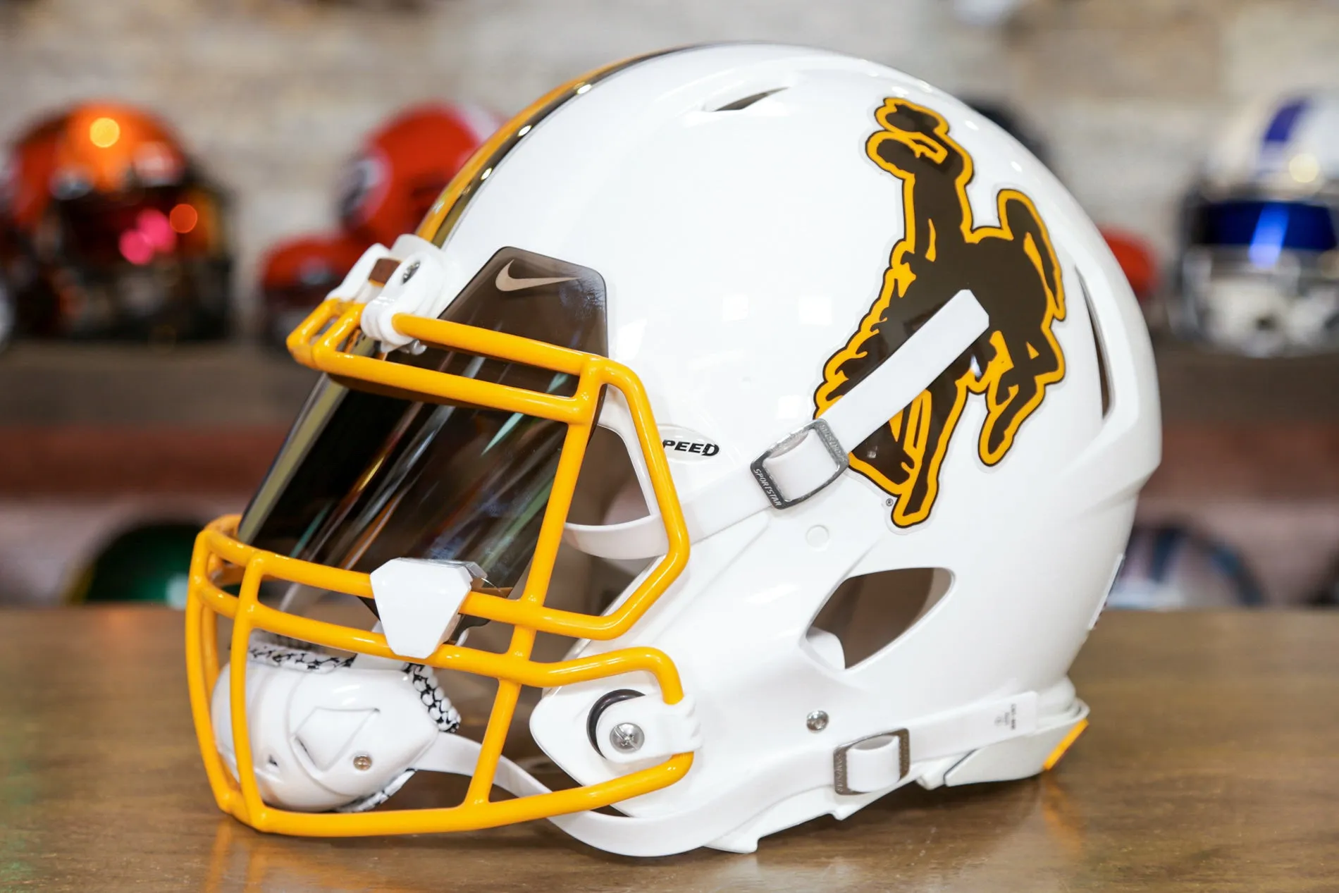 Wyoming Cowboys Riddell Speed Authentic Helmet - GG Edition 00267