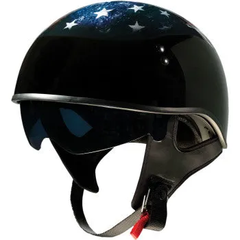Z1R Vagrant Half Shell Helmet USA Skull Black