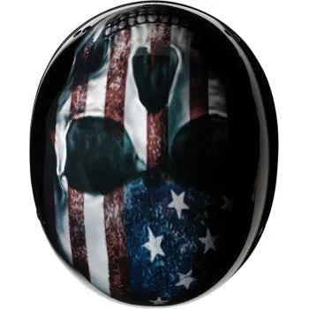Z1R Vagrant Half Shell Helmet USA Skull Black