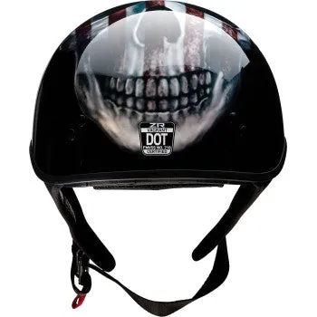 Z1R Vagrant Half Shell Helmet USA Skull Black